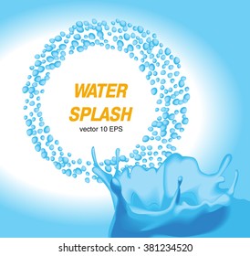 Water splash. Vector illustration.
