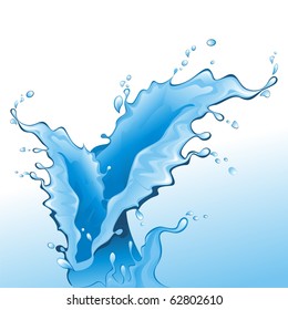 Water splash. (vector illustration)