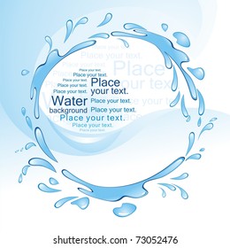 Wasser spritzt. (Vektorgrafik)
