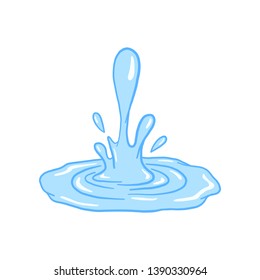 Water splash vector illustration. cute Water design