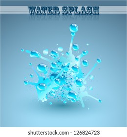 Water splash. Vector illustration. EPS10