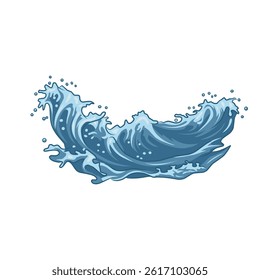 water splash wave fishing illustration logo vector image t shirt