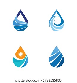 Diseño De Logotipo De Onda De Salpicadura De Agua Para Diversión En Aqua Park Y Entretenimiento Familiar
