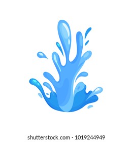Water splash and wave, marine, oceanic and nautical theme vector Illustration