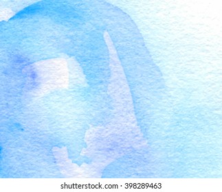 Water splash wave watercolor light colorful vector decorative banner for decoration, wallpaper, scrapbook, design. Abstract wash brush paint paper grain texture blue card for greeting, template, web