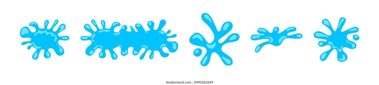 water splash, water waves symbol, ripple water flow for graphic, water fluid shape