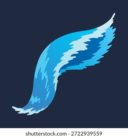 Water splashe. Fluid flow. Icon element for advertising water delivery. Blue water. Vector illustration