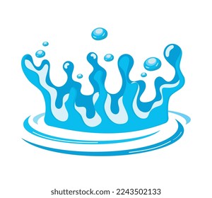 water splashes blue nature icon
