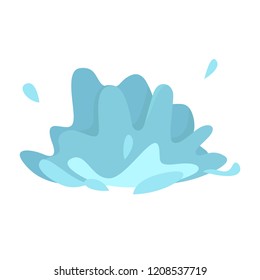 Water splashes collection blue waves wavy symbols