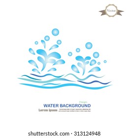Water Splash.water concept.vector illustration.