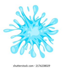 Forma de salpicadura líquida de salpicadura de agua color azul de la ilustración húmeda vector