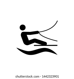 Water Sport Icon. Illustration of Vacation, Hobby or Holiday at Summer  As A Simple Vector Sign & Trendy Symbol in Glyph Style for Design and Websites, Presentation or Mobile Application. 