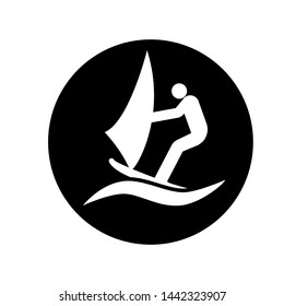 Water Sport Icon. Illustration of Vacation, Hobby or Holiday at Summer  As A Simple Vector Sign & Trendy Symbol in Glyph Style for Design and Websites, Presentation or Mobile Application. 