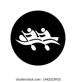 Water Sport Icon. Illustration of Vacation, Hobby or Holiday at Summer  As A Simple Vector Sign & Trendy Symbol in Glyph Style for Design and Websites, Presentation or Mobile Application. 