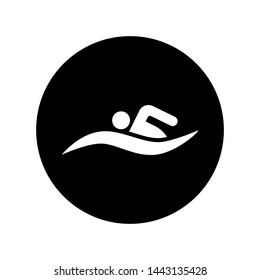 Water Sport Icon. Illustration of Vacation, Hobby or Holiday at Summer  As A Simple Vector Sign & Trendy Symbol in Glyph Style for Design and Websites, Presentation or Mobile Application. 