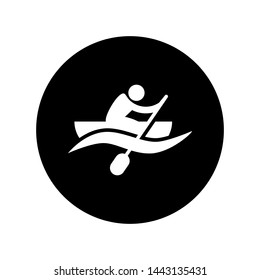 Water Sport Icon. Illustration of Vacation, Hobby or Holiday at Summer  As A Simple Vector Sign & Trendy Symbol in Glyph Style for Design and Websites, Presentation or Mobile Application. 