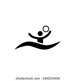 Water Sport Icon. Illustration of Vacation, Hobby or Holiday at Summer  As A Simple Vector Sign & Trendy Symbol in Glyph Style for Design and Websites, Presentation or Mobile Application. 