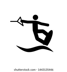 Water Sport Icon. Illustration of Vacation, Hobby or Holiday at Summer  As A Simple Vector Sign & Trendy Symbol in Glyph Style for Design and Websites, Presentation or Mobile Application. 