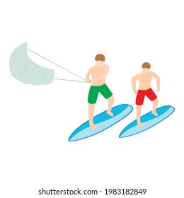 Water sport icon. Isometric illustration of water sport vector icon for web