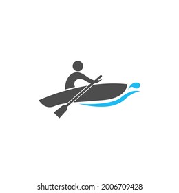 Water sport icon logo design vector template illustration