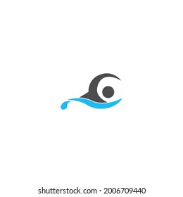 Water sport icon logo design vector template illustration