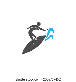 Water sport icon logo design vector template illustration