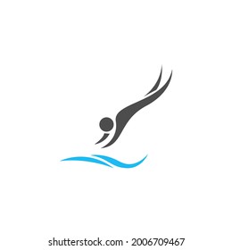 Water sport icon logo design vector template illustration