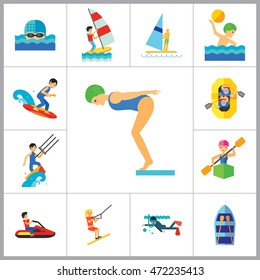 Water Sport Icon Set