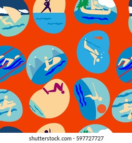 Water sport. Icon, icon set, logo, symbol
