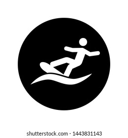 Water Sport Icon. Vacation, Hobby or Holiday at Summer in Simple Vector Sign & Trendy Symbol in Glyph Style for Design and Websites, Presentation or Mobile Application. 