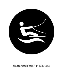 Water Sport Icon. Vacation, Hobby or Holiday at Summer in Simple Vector Sign & Trendy Symbol in Glyph Style for Design and Websites, Presentation or Mobile Application. 