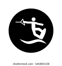 Water Sport Icon. Vacation, Hobby or Holiday at Summer in Simple Vector Sign & Trendy Symbol in Glyph Style for Design and Websites, Presentation or Mobile Application. 