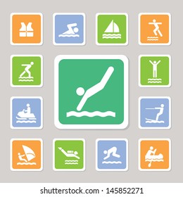 water sport icons for use