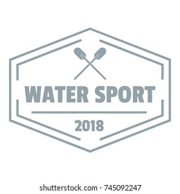Water sport logo. Simple illustration of water sport vector logo for web