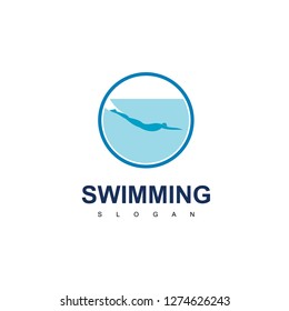 Inspiración en el diseño del logotipo Water Sport, Swimming People