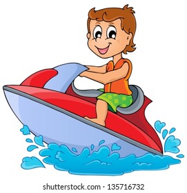 Water sport theme image 3 - eps10 vector illustration.