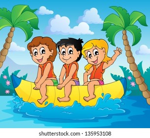 Water sport theme image 6 - eps10 vector illustration.