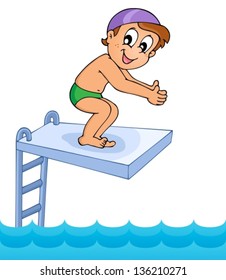 5,372 Cartoon diving into pool Images, Stock Photos & Vectors ...