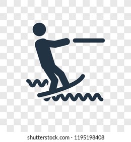 Water Sport vector icon isolated on transparent background, Water Sport transparency logo concept
