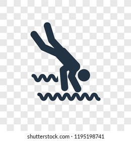 Water Sport vector icon isolated on transparent background, Water Sport transparency logo concept