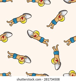 Water Sports , cartoon seamless pattern background
