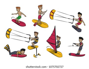 Water sports cartoons