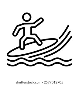 Water Sports icon line vector illustration