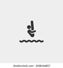 Water sports vector icon illustration sign