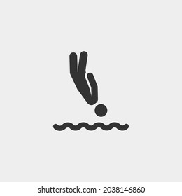 Water sports vector icon illustration sign