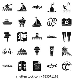 Water spot icons set. Simple set of 25 water spot vector icons for web isolated on white background