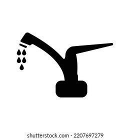 Water Spout Vector Tab Icon | Black Vector Illustration |