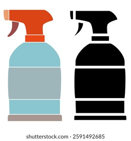 water spray bottle icon, simple flat style, illustration, logo sign symbol pictogram template, for ui or ux isolated on white for mobile app, editable