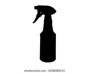 Silueta de botella de pulverización de agua vector art