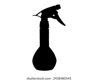 Water spray bottle silhouette vector art